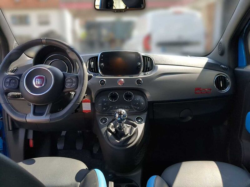 Fiat 500 Cabrio S, Navi, Klima, Apple Car, Blau-Metallic