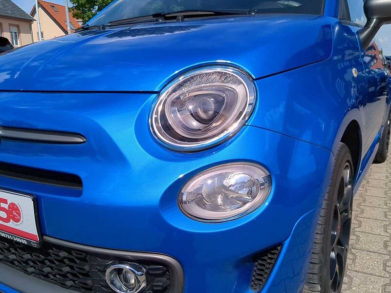 Fiat 500 Cabrio S, Navi, Klima, Apple Car, Blau-Metallic